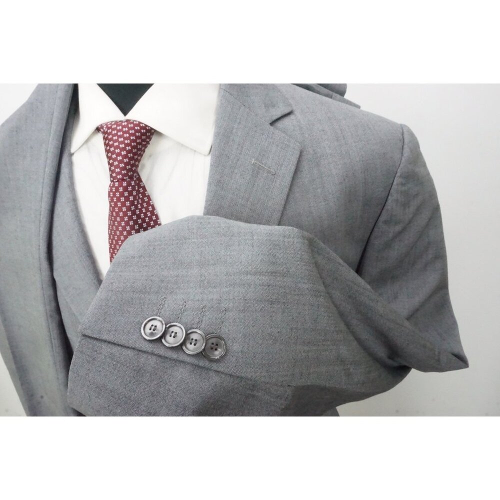 Ballantyne Light Gray 100% Wool 2 Pc Suit Jacket Pants 44R BRAND NEW - Picture 4 of 12